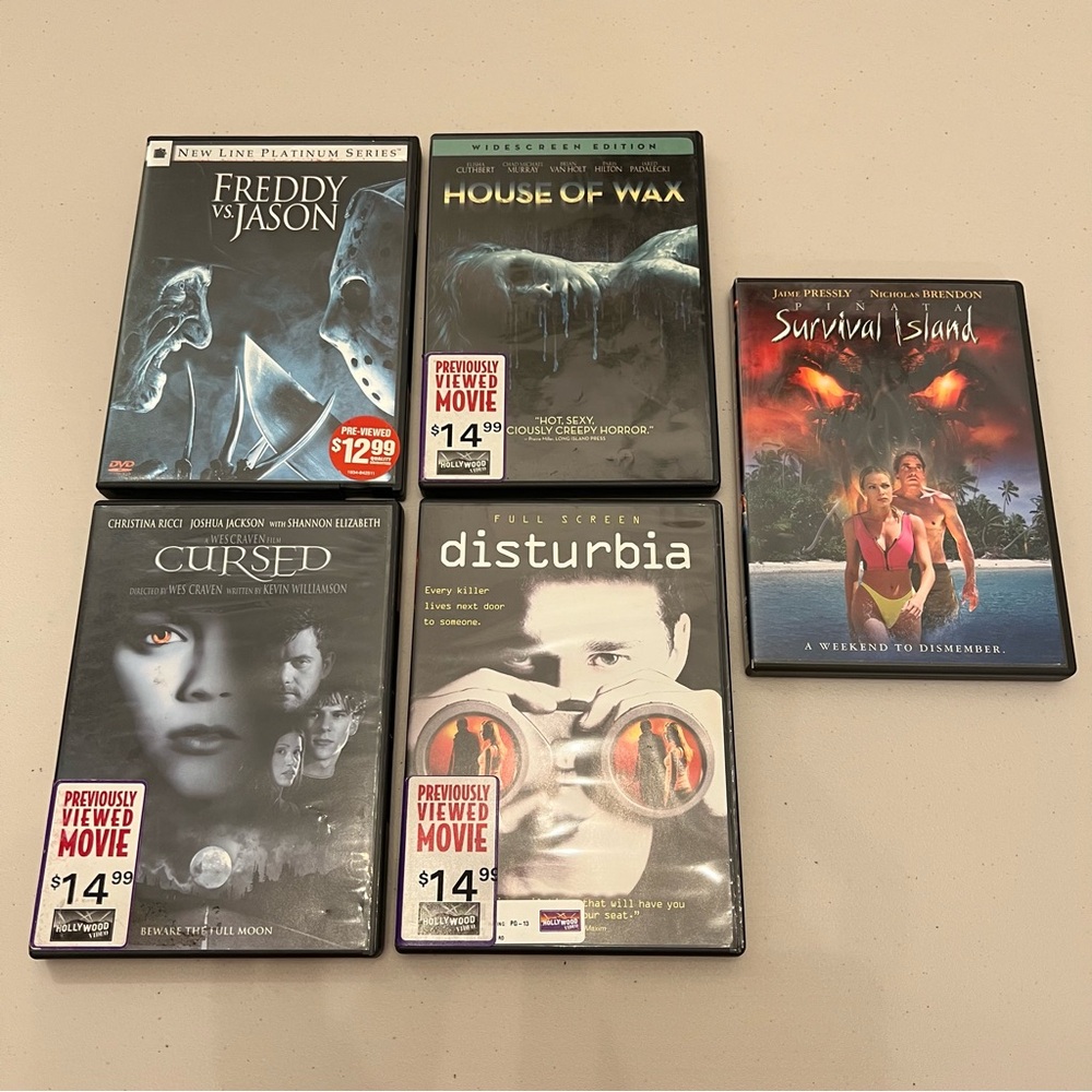 5 Movies Horror and Thriller DVD Bundle